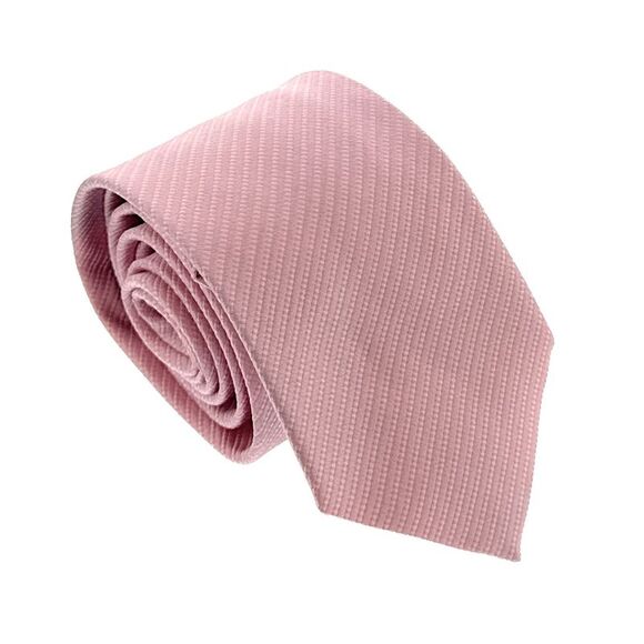 Emporio Armani Soft Pink Tonal Stripe Men's Tie – Made in Italy - Picture 1 of 4
